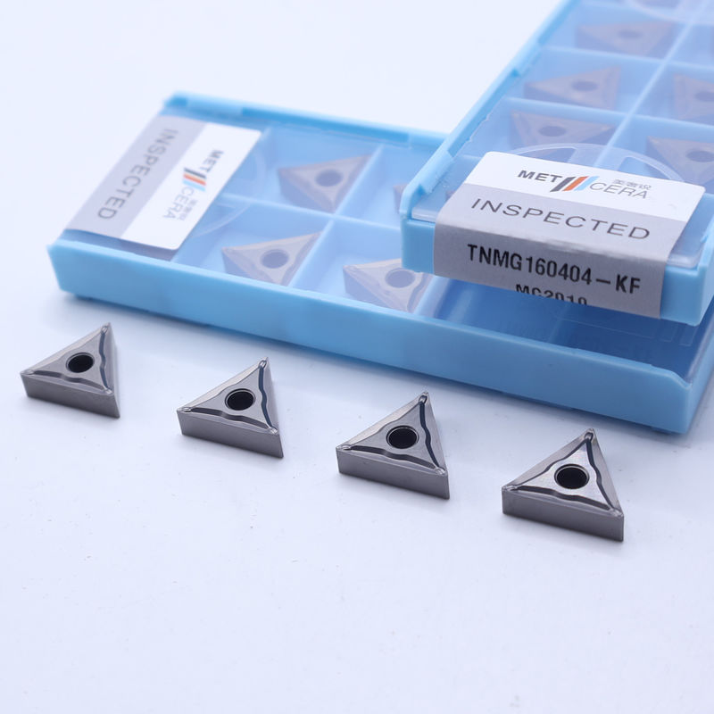 Непокрытая TiCN Cermet Turning Insert TNMG160404-KF MC2010 с твердостью HRA92.5 для внешнего поворота