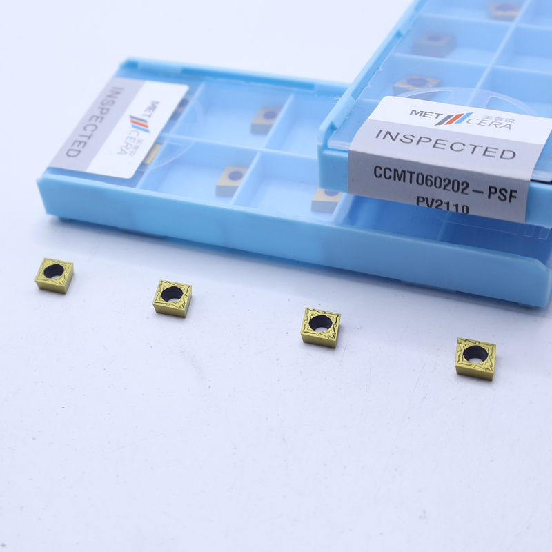 CCMT060202 ПВД покрытый CNC токарный станк индексируемый Сермет поворачивающий вставка для полуфабрикатов шифровальщика для стальной, низкой сплав обработки