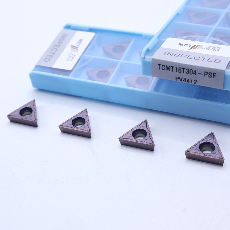CNC Blade TCMT16T304 Вставки вольфрамового карбида TCMT 32.51 Для 1/2 станкового инструмента, ПВД-покрытие, конечный шифровальный разрыв, красный фиолетовый цвет