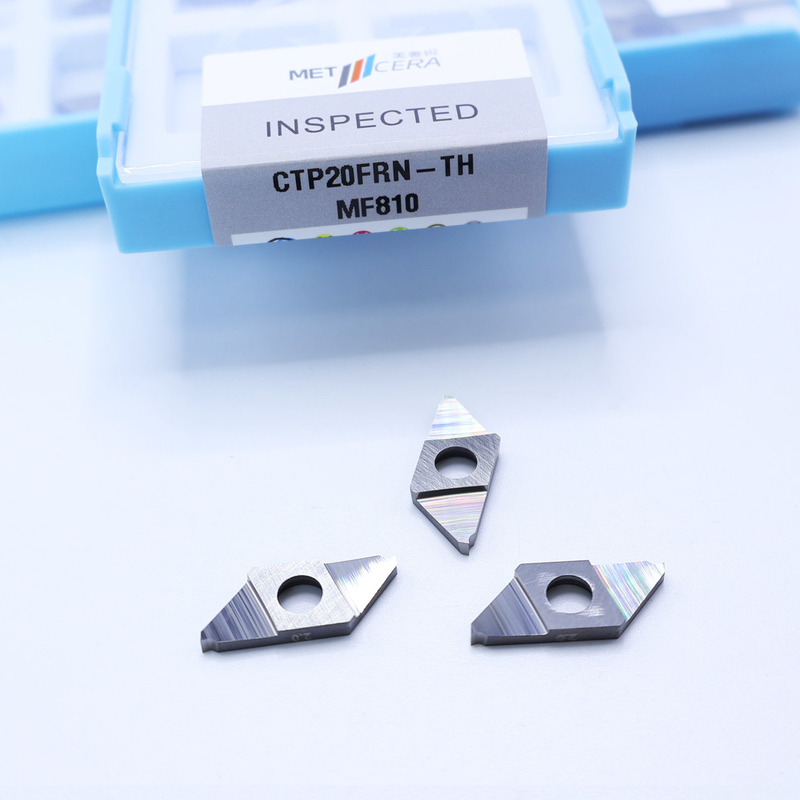 CTP20FRN-TH Непокрытая разделка от индексируемые вставки для стальной заготовки HRA91.8 Твердость Правильная резка Вставка из карбида CNC
