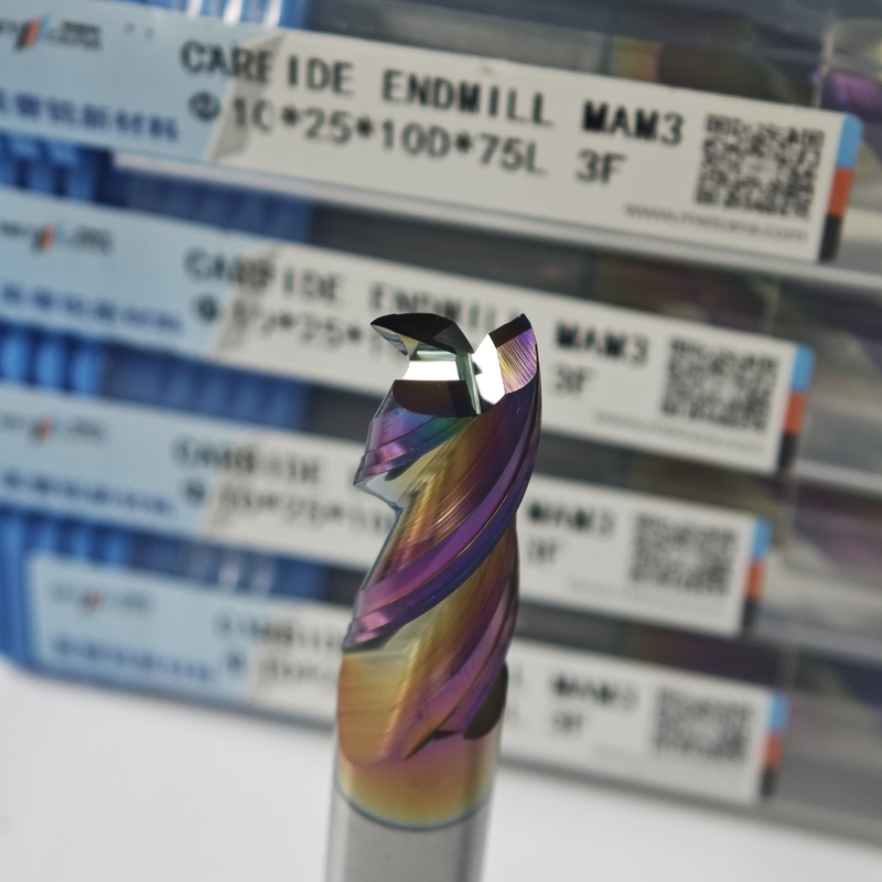 MAE PLUS Высокопроизводительный CNC конечный мельчик 3 флейты конечный мельчик для обработки цветных металлов, алюминия и меди 10 мм, Φ10x25x10Dx75 мм