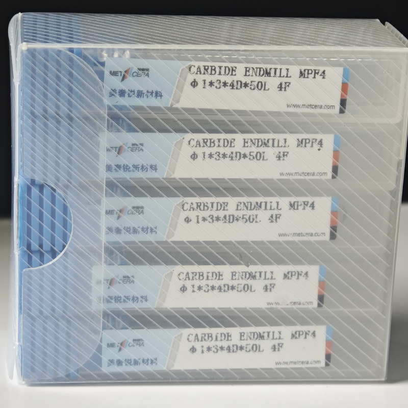 MPF4 Solid Carbide 4 Flutes Flat End Mill 1 мм для резки углеродистой стали Φ1x3x4Dx50 мм
