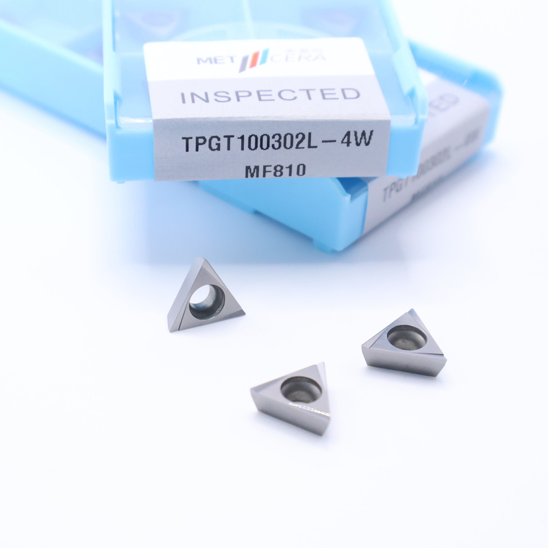 TPGT10 TPGT11 Вставки карбидного поворота для CNC поворота 4W Chip Breaker в серебре / бронзе