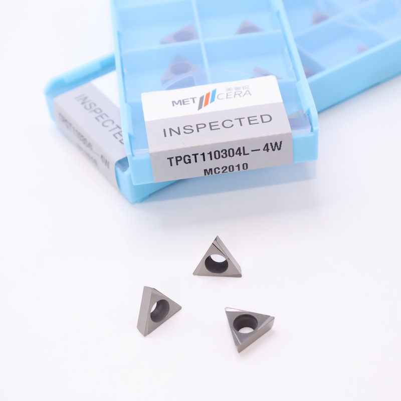 TPGT10 TPGT11 Вставки карбидного поворота для CNC поворота 4W Chip Breaker в серебре / бронзе