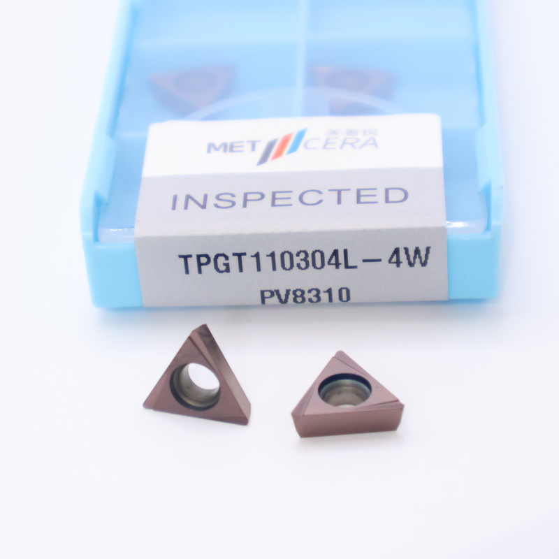 TPGT10 TPGT11 Вставки карбидного поворота для CNC поворота 4W Chip Breaker в серебре / бронзе