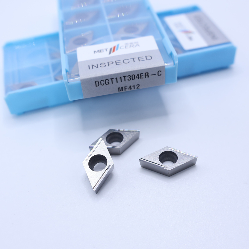 MF412/PV4312 Серебряный / бронзовый DCGT07 DCGT11 Карбидные CNC-обрабатывающие вставки с финишным шифровальным устройством C