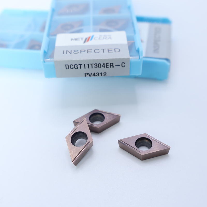 MF412/PV4312 Серебряный / бронзовый DCGT07 DCGT11 Карбидные CNC-обрабатывающие вставки с финишным шифровальным устройством C
