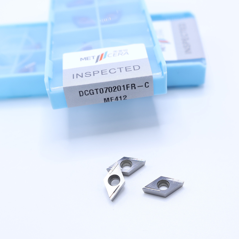 MF412/PV4312 Серебряный / бронзовый DCGT07 DCGT11 Карбидные CNC-обрабатывающие вставки с финишным шифровальным устройством C
