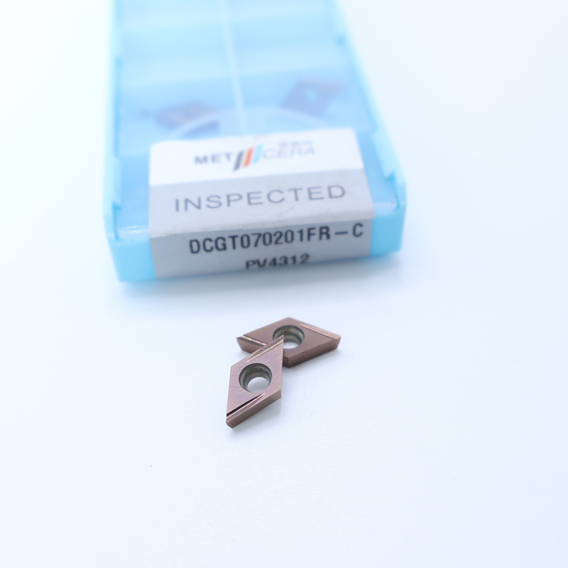 MF412/PV4312 Серебряный / бронзовый DCGT07 DCGT11 Карбидные CNC-обрабатывающие вставки с финишным шифровальным устройством C