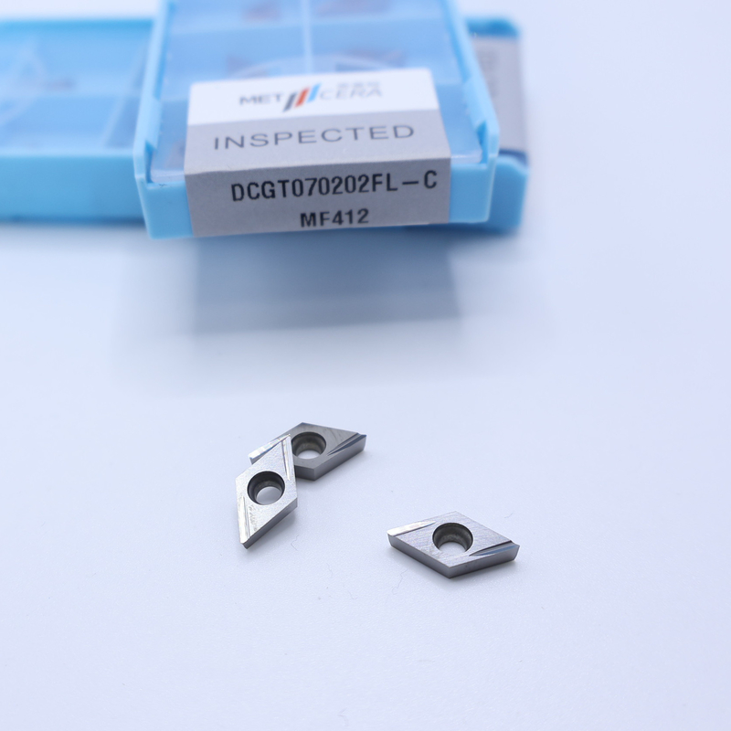 MF412/PV4312 Серебряный / бронзовый DCGT07 DCGT11 Карбидные CNC-обрабатывающие вставки с финишным шифровальным устройством C