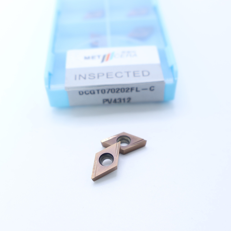 MF412/PV4312 Серебряный / бронзовый DCGT07 DCGT11 Карбидные CNC-обрабатывающие вставки с финишным шифровальным устройством C