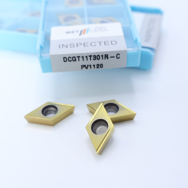 Сермет CNC Свертовые вставки DCGT07 DCGT11 C Окончание Чип Breaker Металлический материал Высокая износостойкость Преимущество