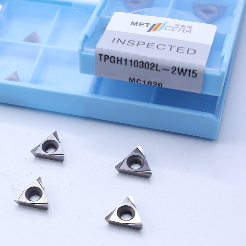 TiCN Cermet CNC Turning Inserts TPGH1103 с 2W15 острым окончанием Чип Breaker Металлический материал Высокая износостойкость Преимущество