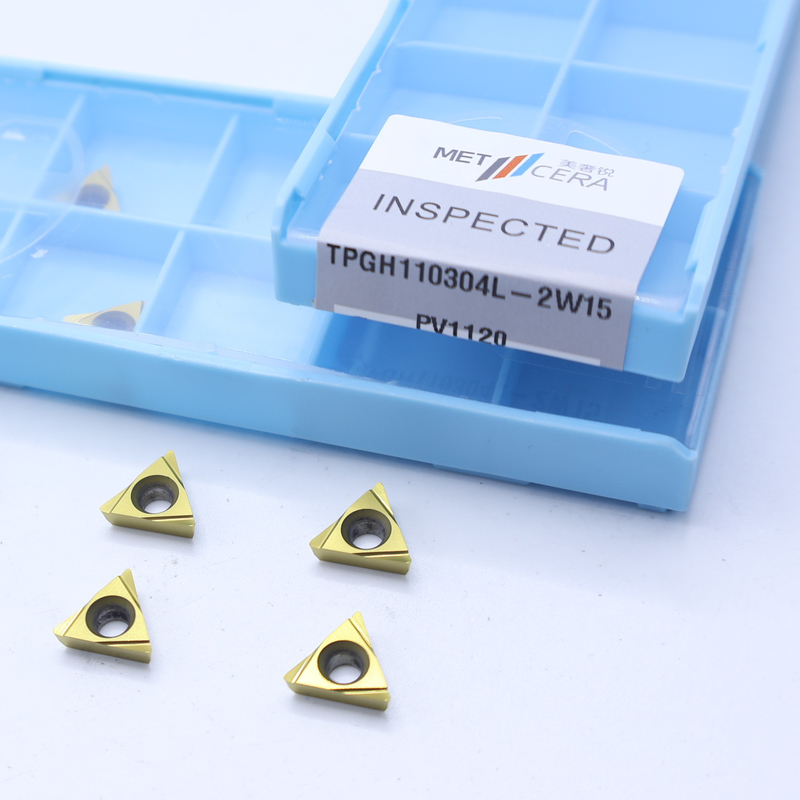 TiCN Cermet CNC Turning Inserts TPGH1103 с 2W15 острым окончанием Чип Breaker Металлический материал Высокая износостойкость Преимущество